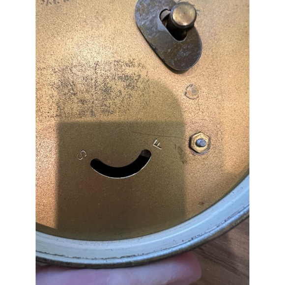 Vintage Mechanical Kitchen Timer Made in USA Mid Century White Metal Wind Up - Picture 5 of 9